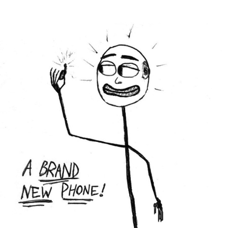 tiny mobile phone illustration
